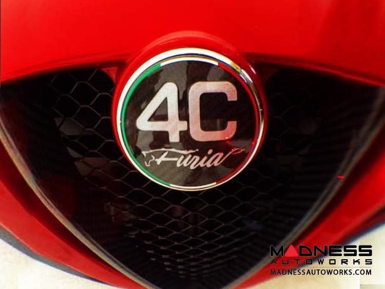 Alfa Romeo 4C Carbon Fiber Badge Cover Kit - Furia